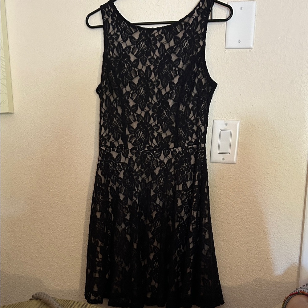 Speechless Black Lace Mini Dress